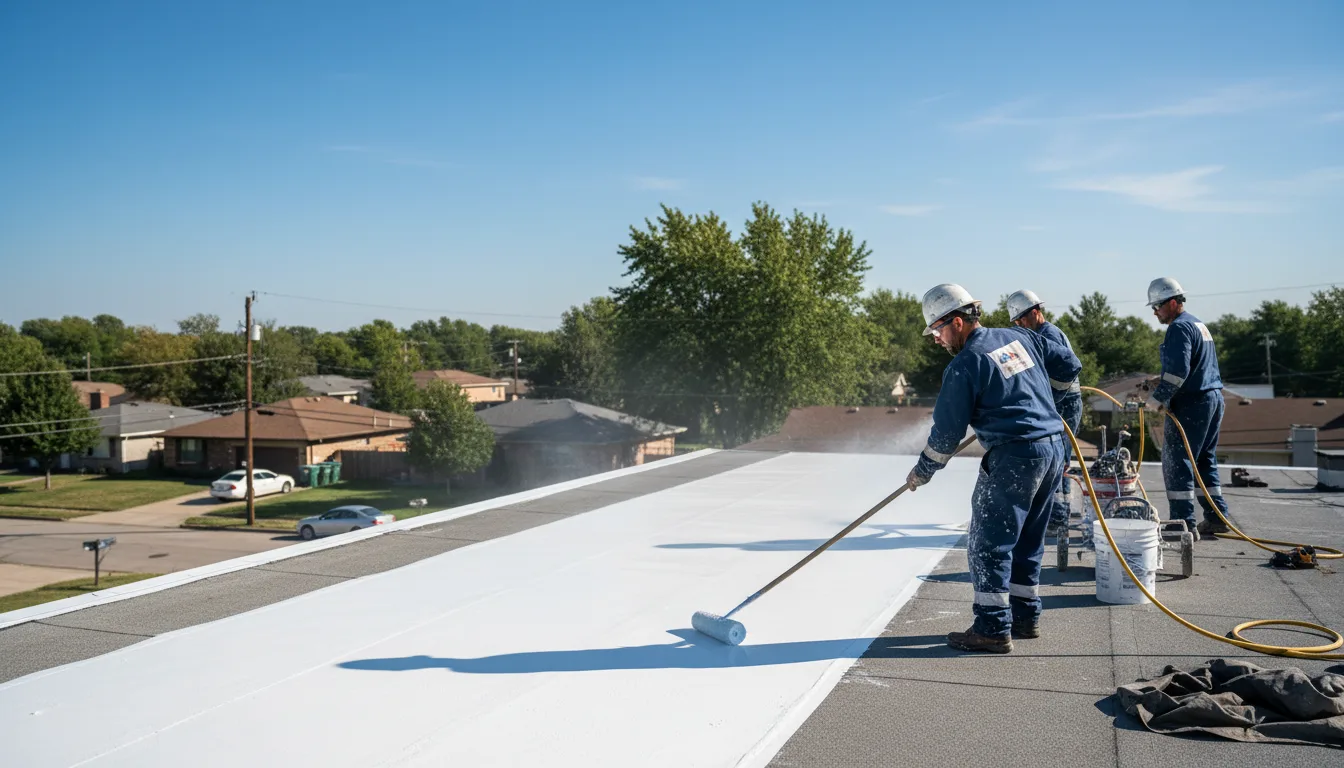 Commercial roof coating in Dola, OH near me